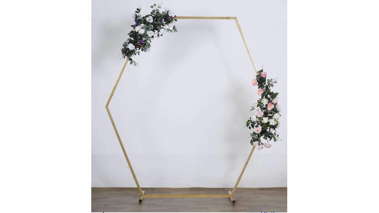 Thin Gold Hexagon Arch Arches rental for events in Atlanta