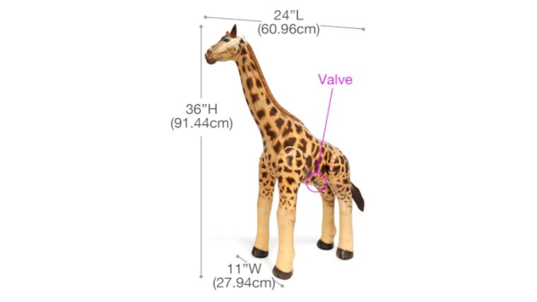 Decor- Blow Up Giraffe Art rental for events in Atlanta