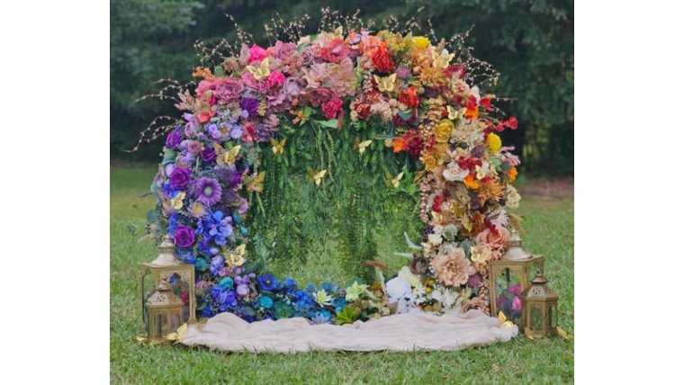 Backdrop- Floral Hoop Backdrops rental for events in Atlanta