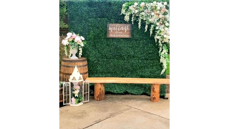 Backdrop- Greenery with Floral Decor Backdrops rental for events in Atlanta
