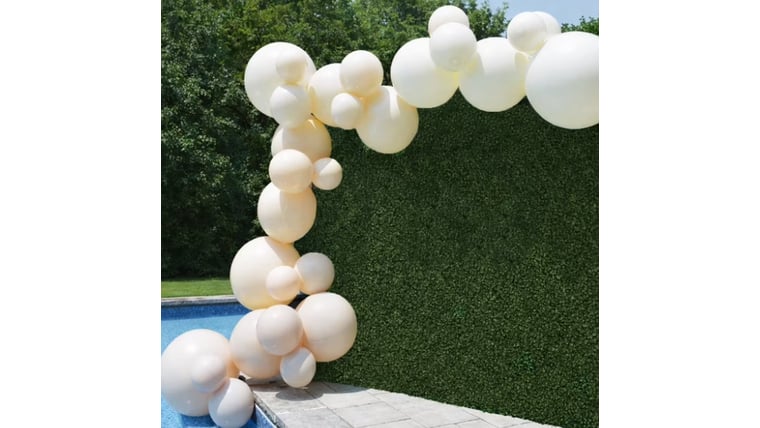 Balloon Garlands- Neutral Tone Reusable 18' Balloons rental for events in Atlanta