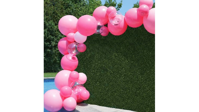 Balloon Garlands- Pink Reusable 18' Balloons rental for events in Atlanta