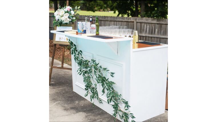 Bar- Smaller White Modern Bars &amp; Buffets rental for events in Atlanta