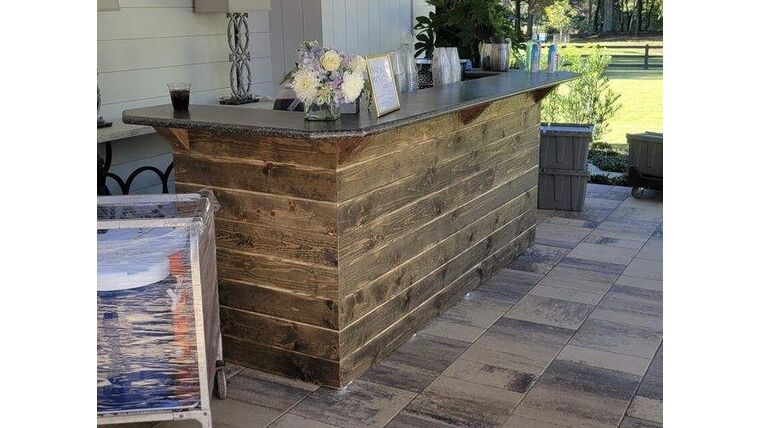 Bar- Wood Bar Style 2 Bars &amp; Buffets rental for events in Atlanta