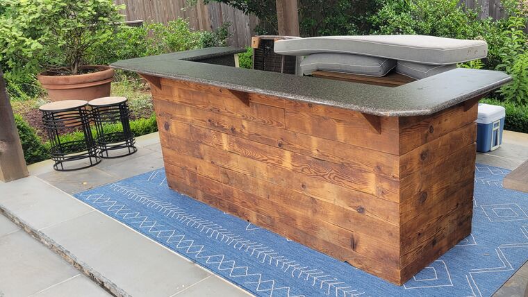 Bar- Wood Stained Rustic Bars &amp; Buffets rental for events in Atlanta