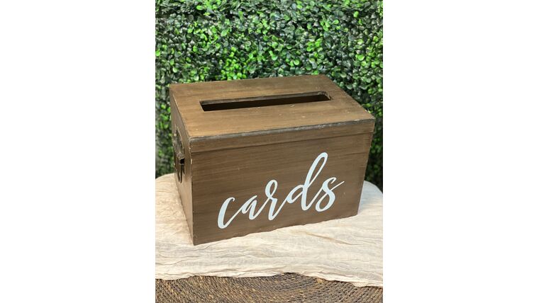 Wood Card Box Basket &amp; Bins rental for events in Atlanta