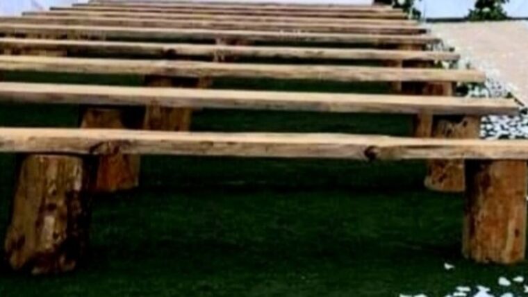 Benches- 6 Foot Rustic Wooden Benches rental for events in Atlanta
