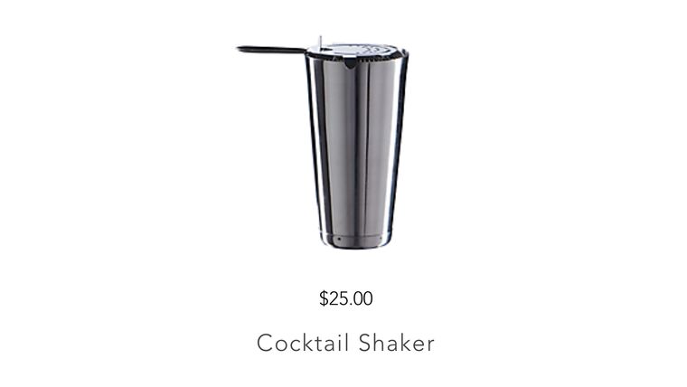 Cocktail Shaker w/ Strainer. Beverage &amp; Barware rental for events in Atlanta