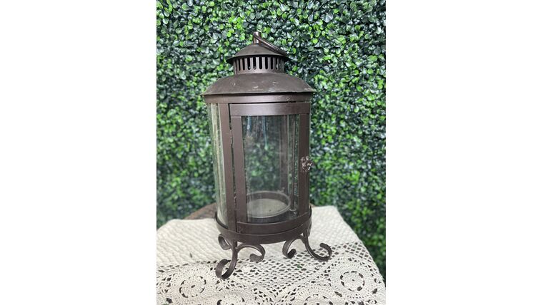 Candle Holder- Lantern Medium Black/Brown Candle Holders rental for events in Atlanta