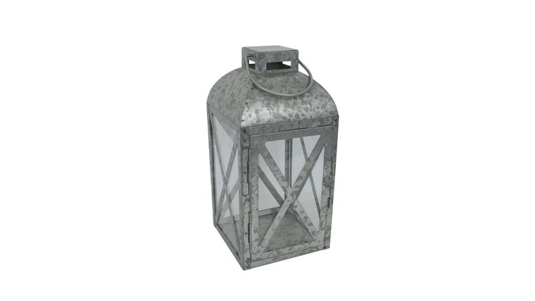 Candle Holder- Lantern Medium Galvanized Candle Holders rental for events in Atlanta