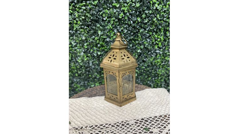 Candle Holder- Lantern Small Gold Candle Holders rental for events in Atlanta