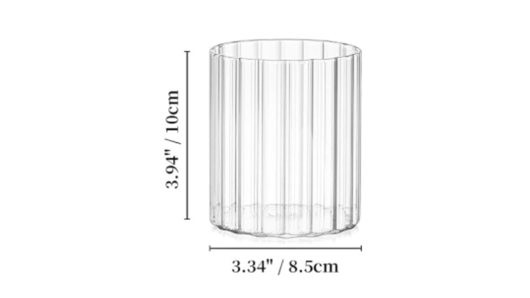 Candle Holder- Ribbed Glass Cylinder 4" Candle Holders rental for events in Atlanta