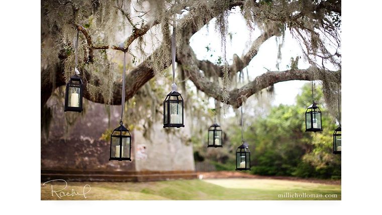 Hanging Black Lantern in Tree Candle Holders rental for events in Atlanta