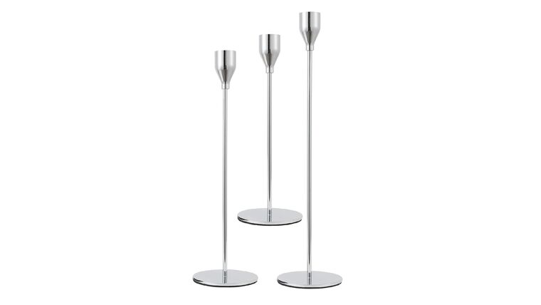 Silver Candle Stick Medium Candle Holders rental for events in Atlanta