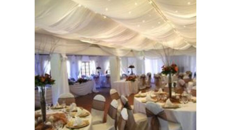 Ceiling Draping per foot (full coverage) Ceiling Treatment rental for events in Atlanta