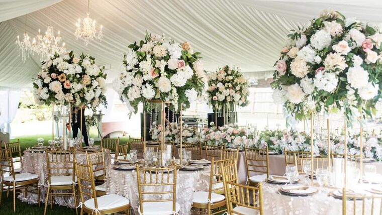 Large Floral Topper Centerpieces rental for events in Atlanta