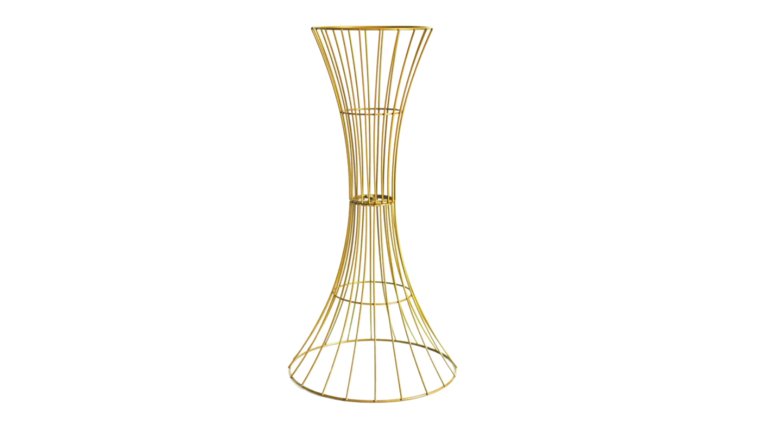 Tall Gold Stand Hourglass Centerpieces rental for events in Atlanta