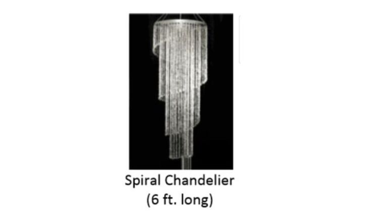 Spiral Chandelier Chandeliers rental for events in Atlanta