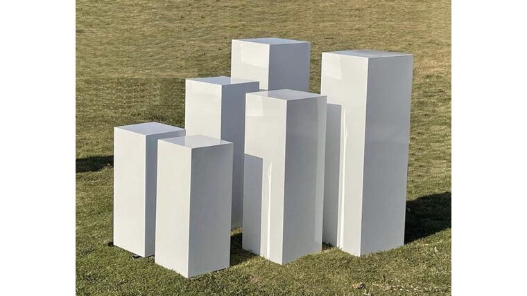 12X12X30’’ White Acrylic Columns (PURCHASE) Columns rental for events in Atlanta