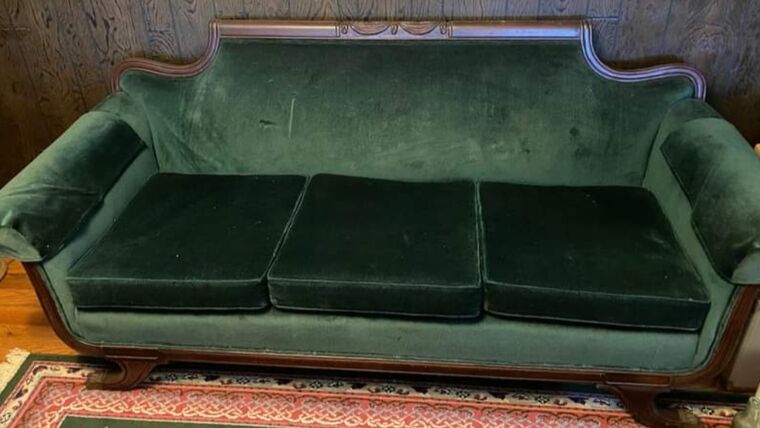 Couch- Green Velvet Couches rental for events in Atlanta