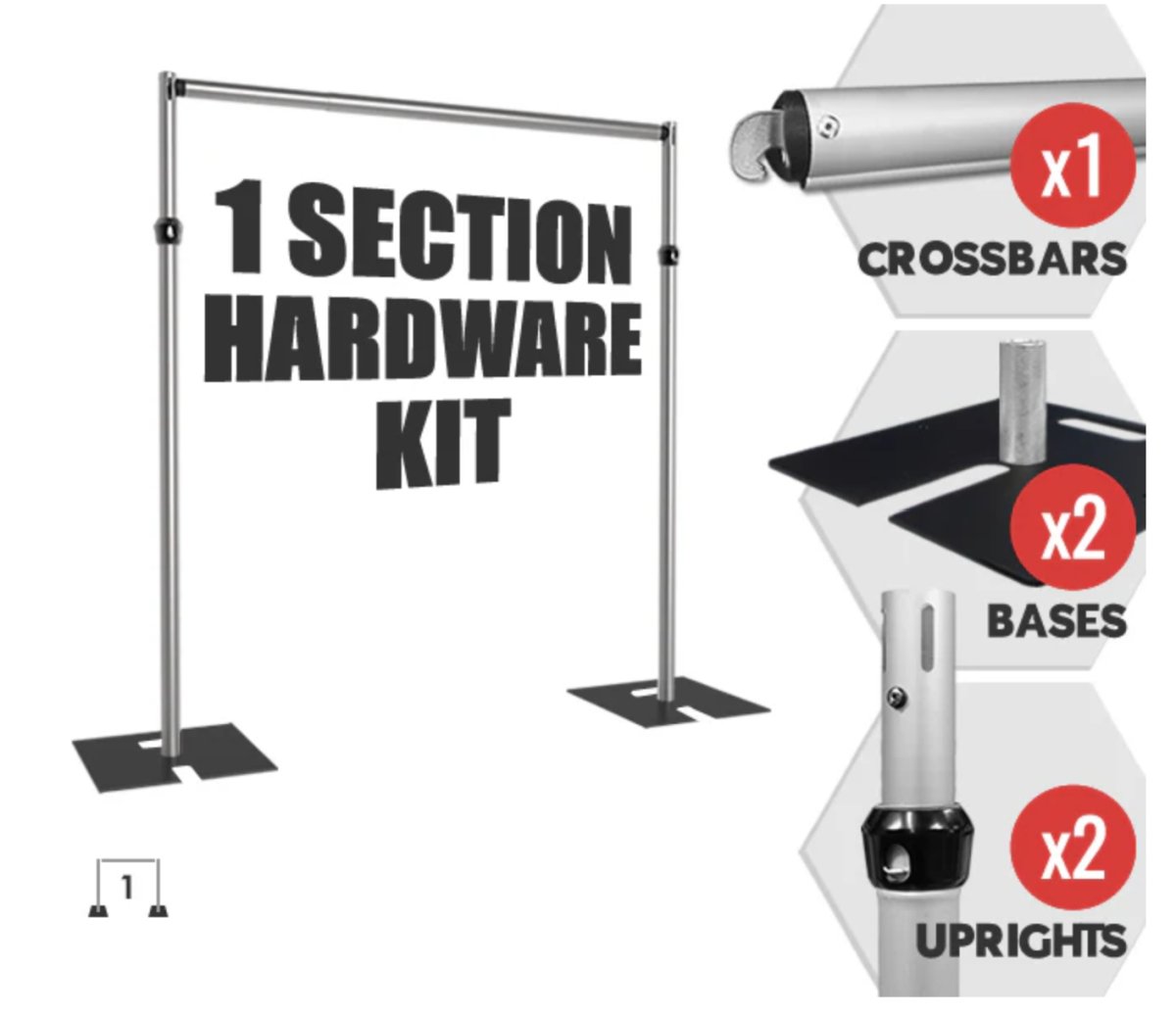 Pipe and Drape Frame Crossbars rental for events in Atlanta