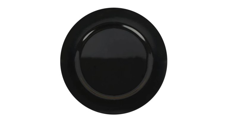 Charger Plate Black Sleek (Rented in sets of 10) Dinnerware rental for events in Atlanta