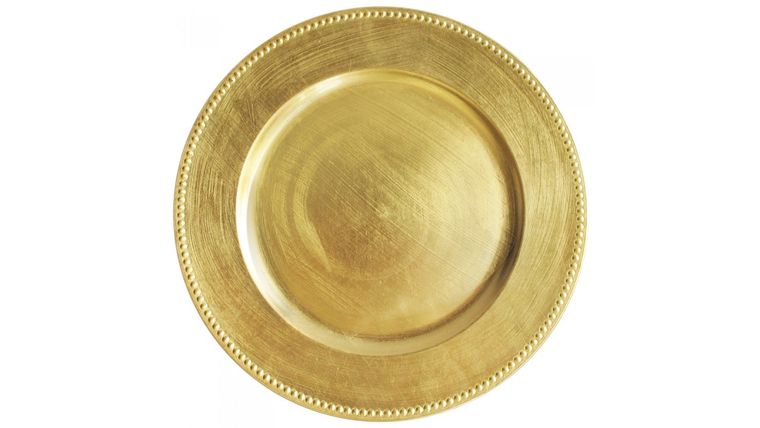 Charger Plate Gold (Rented in sets of 10) Dinnerware rental for events in Atlanta