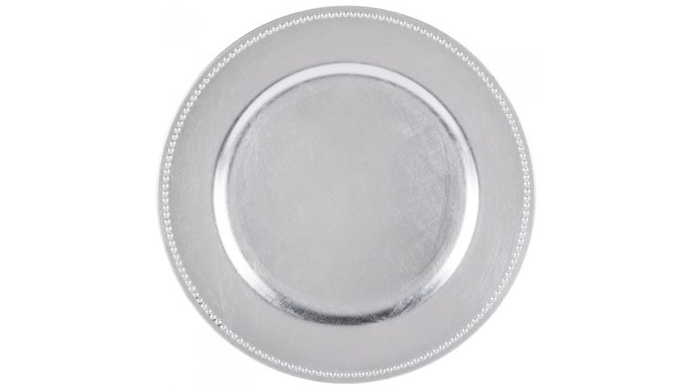 Charger Plate Silver (Rented in sets of 10) Dinnerware rental for events in Atlanta