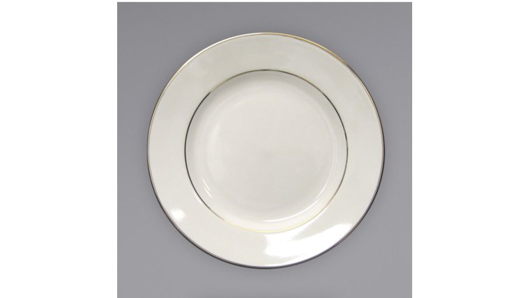 Dessert Plate White with Gold Rim 5.75" Dinnerware rental for events in Atlanta