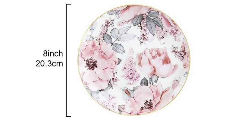 Plate- Dessert Pink Floral Dinnerware rental for events in Atlanta