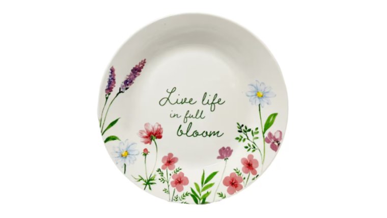 Plate- Dessert/Salad Full Bloom Floral (Rented in sets of 20) Dinnerware rental for events in Atlanta
