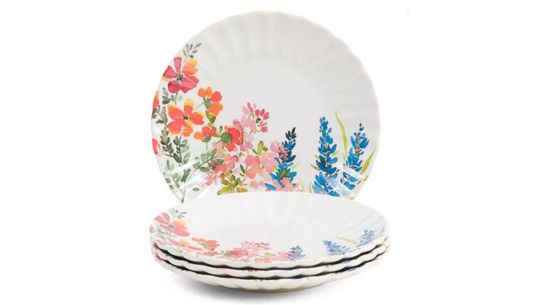 Plate- Dessert/Salad Scalloped Floral (Rented in sets of 20) Dinnerware rental for events in Atlanta
