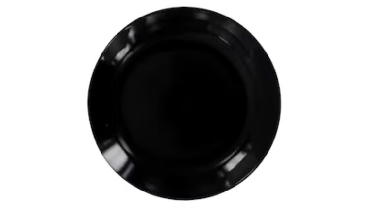 Salad/Dessert Plate Black Rim 7.5 Dinnerware rental for events in Atlanta