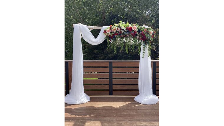 Adding Draping for Existing Arch Drape rental for events in Atlanta