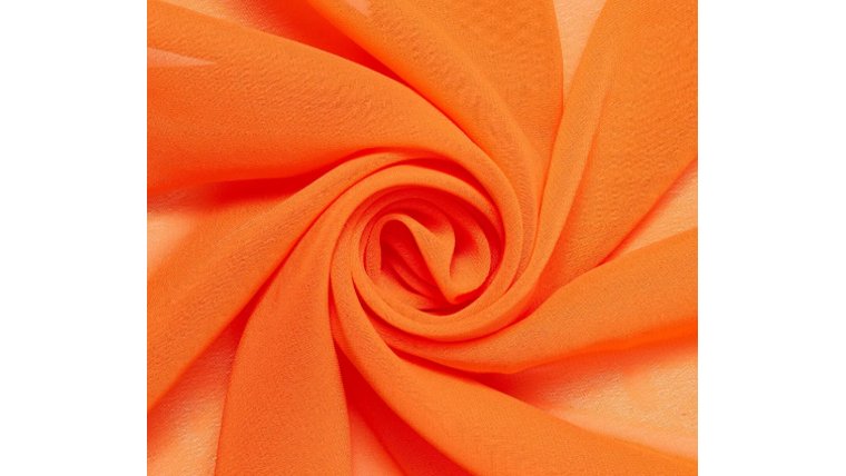 Chiffon Draping- Orange (Rented per linear Foot) Drape rental for events in Atlanta