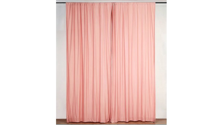 Draping Panel- Dusty Rose 10’ L X 5' W Drape rental for events in Atlanta