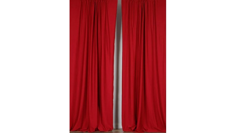 Draping Panel- Red 10’ L X 10' W Drape rental for events in Atlanta