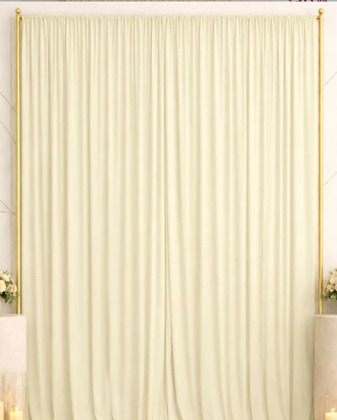 Ivory Spandex Backdrop/wall petition 10'X14' Drape rental for events in Atlanta