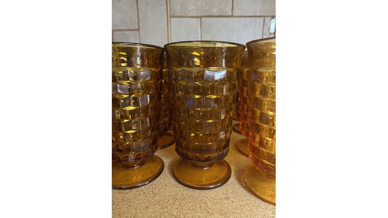 Amber Color Water Goblet Style 1 Drinkware rental for events in Atlanta