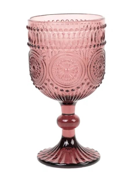 Pink Color Water Goblet (Rented in sets of 25) Drinkware rental for events in Atlanta