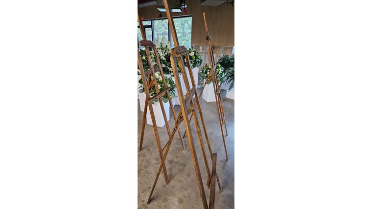Wood Stain Easel Heavy duty Easels rental for events in Atlanta