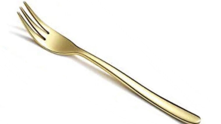 Flatware- Gold Modern Dessert Fork Flatware rental for events in Atlanta