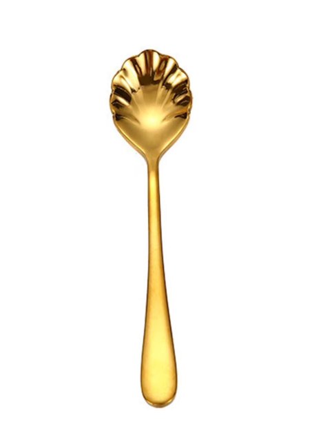 Flatware- Gold Shell Tea Spoon Flatware rental for events in Atlanta