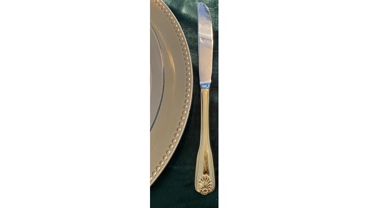 Flatware- Gold Shell Dinner Knife Flatware rental for events in Atlanta
