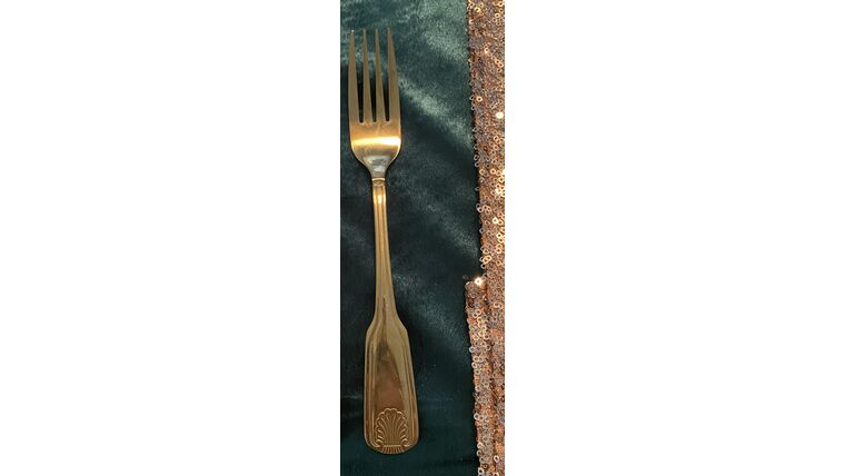 Flatware- Gold Shell Salad/Dessert Fork Flatware rental for events in Atlanta