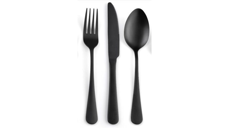 Flatware Set- Black (Dinner Fork, Dinner Knife, Dinner Spoon) Flatware rental for events in Atlanta