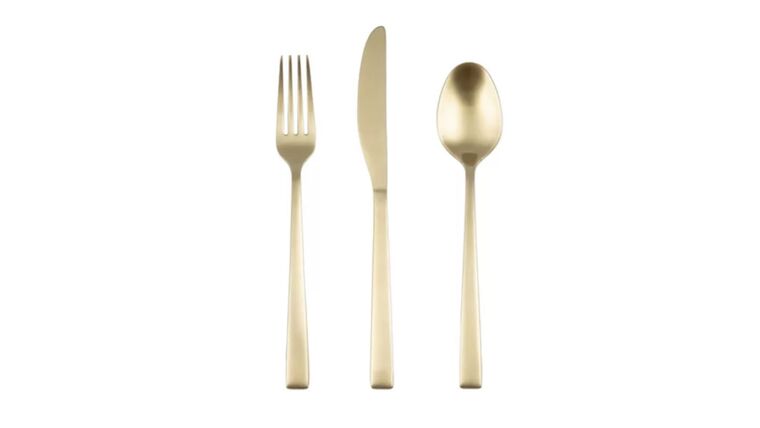 Flatware Set- Modern Gold (Dinner Fork, Dinner Knife, Dinner Spoon) Flatware rental for events in Atlanta