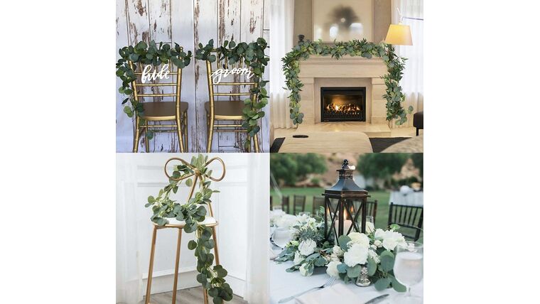 Garland- Eucalyptus Silk (5.5 feet long) Garlands rental for events in Atlanta