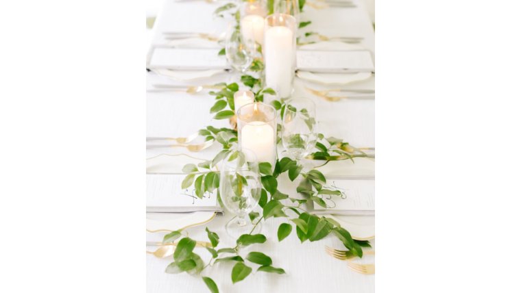 Garland- Light Greenery with no floral accent (Priced by the foot) Garlands rental for events in Atlanta