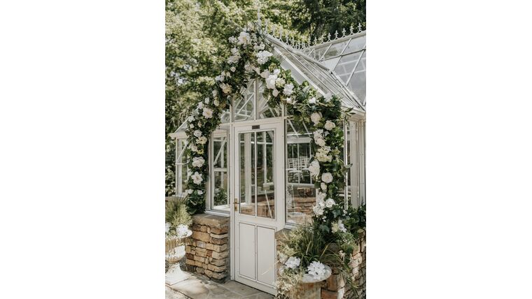 Greenery run w/ Floral accent Garlands rental for events in Atlanta